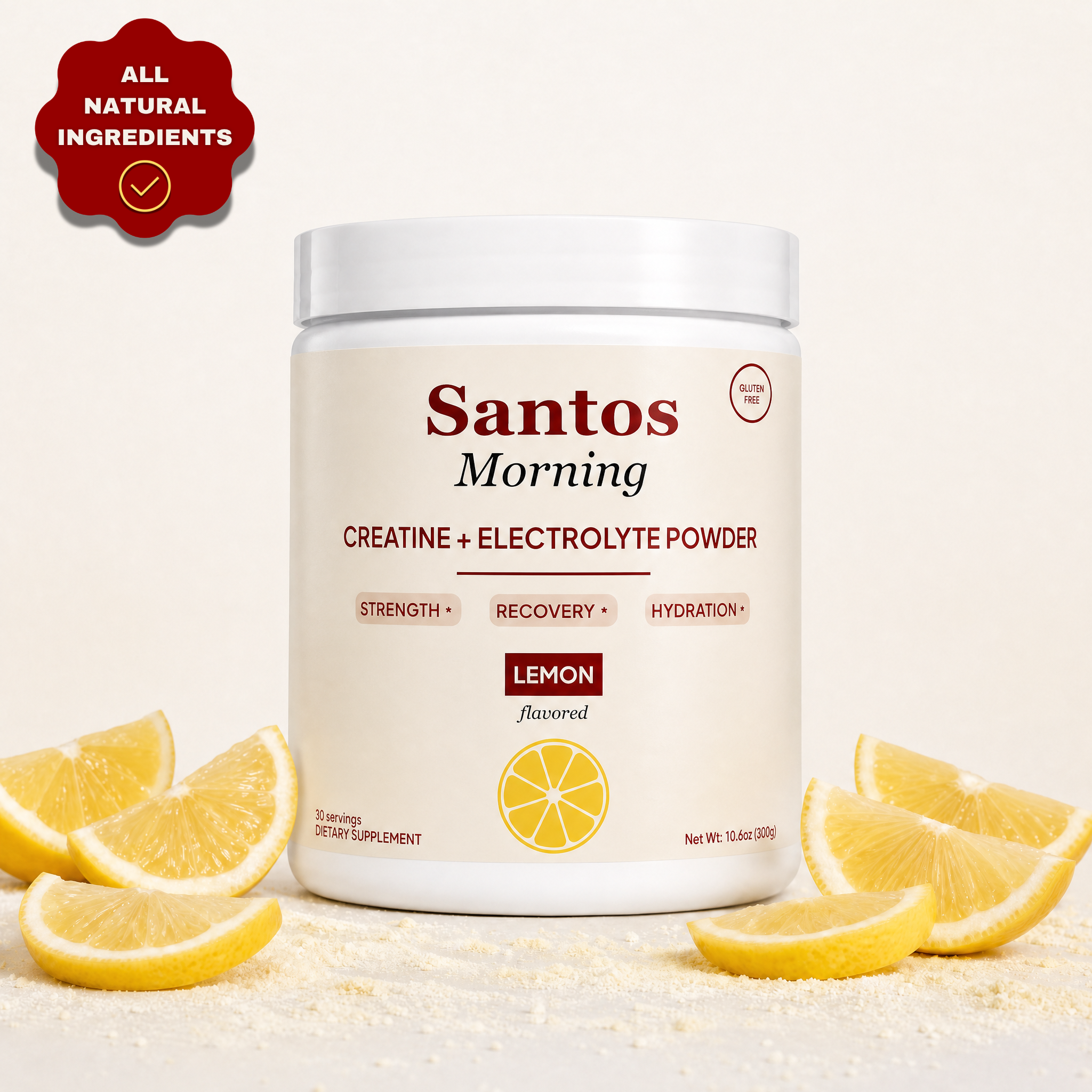 Santos Morning — Creatine + Electrolyte Powder